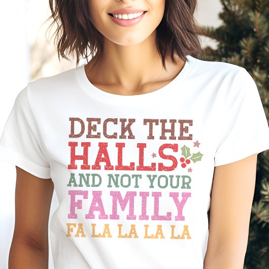 Deck De Zalen Grappig Familie Kerstmis Tri-Blend Shirt