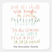 Deck de Zalen Kleurrijk Vierkante Sticker (Voorkant)