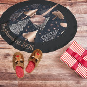 Deck de zalen met Cheer: Black & Gold Kerstmis Kerstboom Rok