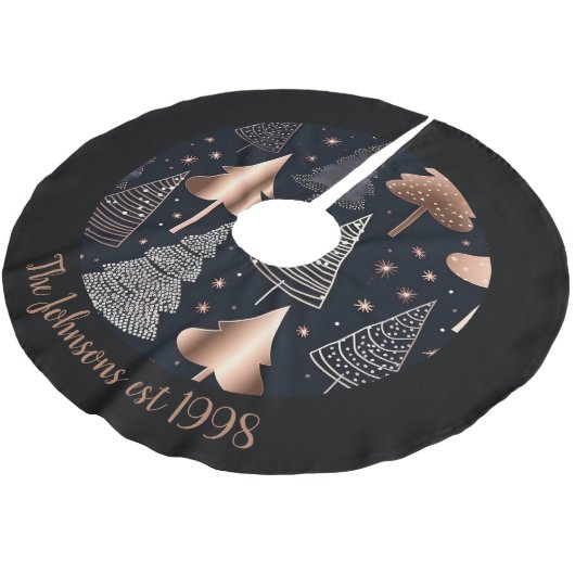 Deck de zalen met Cheer: Black & Gold Kerstmis Kerstboom Rok (Gekanteld)