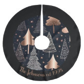 Deck de zalen met Cheer: Black & Gold Kerstmis Kerstboom Rok (Voorkant)