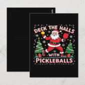 Deck de zalen met pickleballs briefkaart (Voorkant / Achterkant)