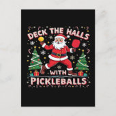 Deck de zalen met pickleballs feestdagenkaart (Voorkant)