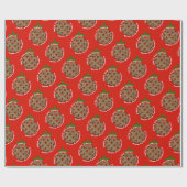 Deck de Zalen met Pickleballs Feestelijke Kerstmis Cadeaupapier (Vlak)