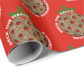 Deck de Zalen met Pickleballs Feestelijke Kerstmis Cadeaupapier (Rol Hoek)