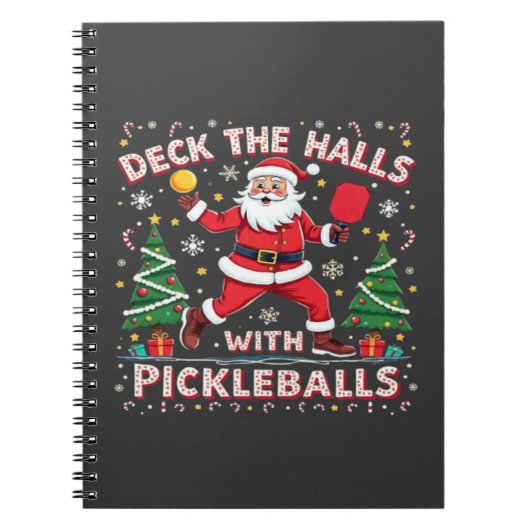 Deck de zalen met pickleballs notitieboek (Voorkant)