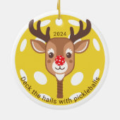 Deck de zalen met Pickleballs Ornament (Achterkant)