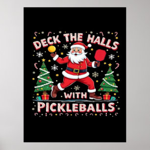 Deck de zalen met pickleballs poster