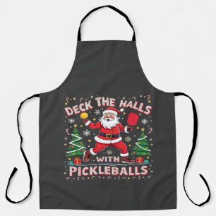 Deck de zalen met pickleballs schort
