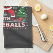 Deck de zalen met pickleballs theedoek (Quarter Fold)