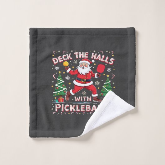 Deck de zalen met pickleballs washandje (Wasdoekje)