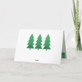 Deck de zalen met takken van Holly Holiday Card Kaart (Achterkant)