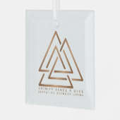 Deck de zalen met Trinity Charm Glas Ornament (Voorkant links)