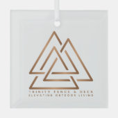 Deck de zalen met Trinity Charm Glas Ornament (Voorkant)