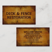 Deck en hek restauratie Antiek Visitekaartje (Voorkant / Achterkant)