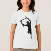 Deck Grabbing Kampioen Stunt Scooter Rider Tri-Blend Shirt (Voorkant)