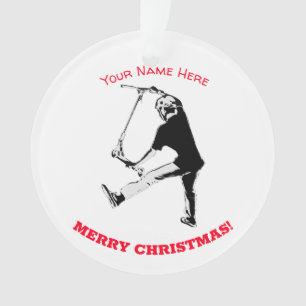 Deck Grabbing - Stunt Scooter Trick Ornament