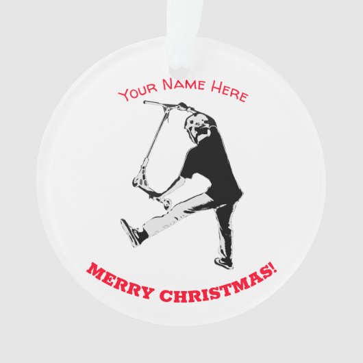 Deck Grabbing - Stunt Scooter Trick Ornament (voorkant)