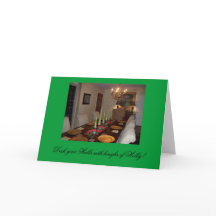 Deck je zalen met takken van Holly