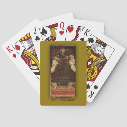 Deck of Cards with Visconti-Sforza Tarot JUDGEMENT Speelkaarten (Achterkant)