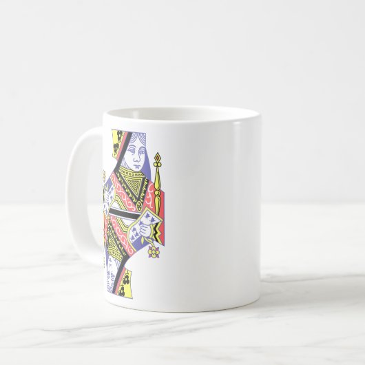 Deck of Cards Zijne en Hers Queen Koffiemok (Voorkant links)