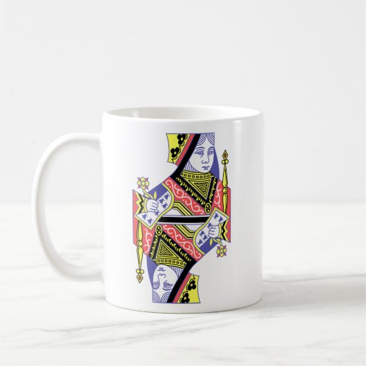 Deck of Cards Zijne en Hers Queen Koffiemok (Links)