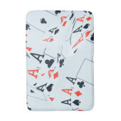 Deck of Destiny: Gelaagde Azen in een Poker Shuffl Badmat (Voorkant Verticaal)