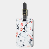 Deck of Destiny: Gelaagde Azen in een Poker Shuffl Bagagelabel (Voorkant verticaal)