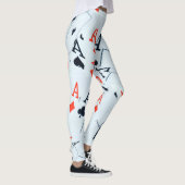 Deck of Destiny: Gelaagde Azen in een Poker Shuffl Leggings (Rechts)