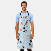 Deck of Destiny: Gelaagde Azen in een Poker Shuffl Schort (Gedragen)