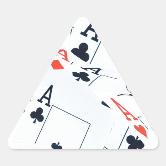 Deck of Destiny: Gelaagde Azen in een Poker Shuffl Sticker (Voorkant)