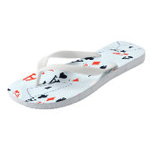 Deck of Destiny: Gelaagde Azen in een Poker Shuffl Teenslippers (Schuin)