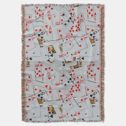 Deck_Of_Kaarten,_Woven_Throw_Blanket. Deken (Voorkant Verticaal)