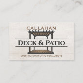 Deck & Patio Aannemer Licht Hout Visitekaartje (Voorkant)