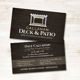 Deck & Patio Aannemer Rustic Hout Visitekaartje