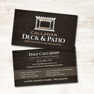 Deck & Patio Aannemer Rustic Hout Visitekaartje