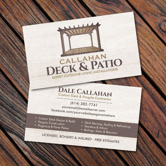 Deck & Patio Bouwer Rustic Hout Visitekaartje