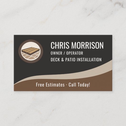 Deck & Patio Installation Professional Visitekaartje (Voorkant)