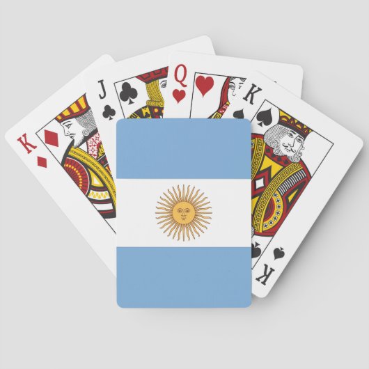 Deck Playing Cards with Flag of Argentina Pokerkaarten (Achterkant)