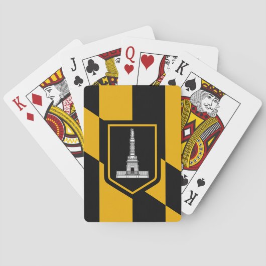 Deck Playing Cards with Flag of Baltimore, USA Pokerkaarten (Achterkant)