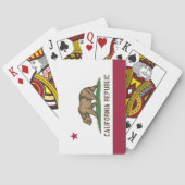 Deck Playing Cards with Flag of California, USA Pokerkaarten (Achterkant)