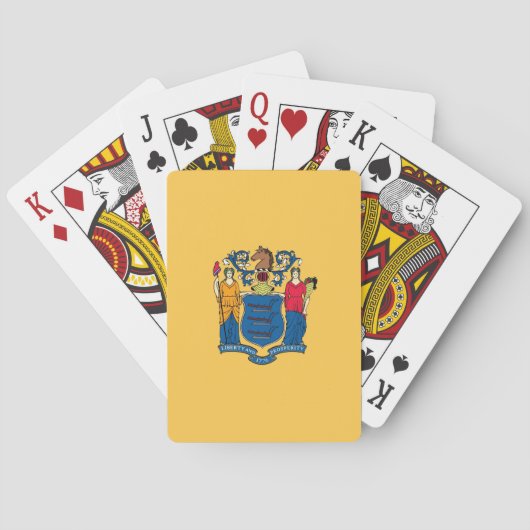 Deck Playing Cards with Flag of New Jersey, USA Pokerkaarten (Achterkant)