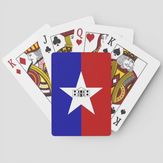 Deck Playing Cards with Flag of San Antonio, USA Pokerkaarten (Achterkant)