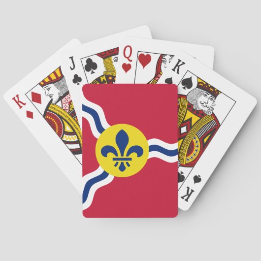 Deck Playing Cards with Flag of St. Louis, USA Pokerkaarten (Achterkant)