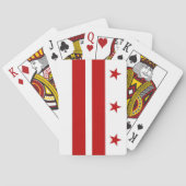 Deck Playing Cards with old Flag of Washington DC Pokerkaarten (Achterkant)