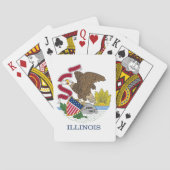 Deck speelkaarten met vlag van Illinois (Achterkant)