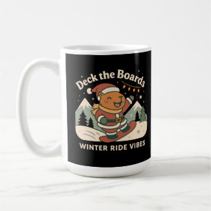 Deck the Boards Schattige Kerstman Capybara Snowbo Koffiemok