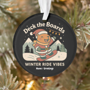 Deck the Boards Schattige Kerstman Capybara Snowbo Ornament