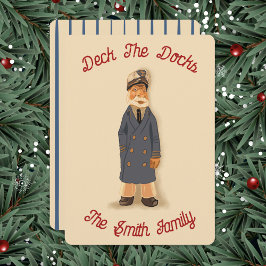 Deck The Docks Christmas Card Feestdagenkaart