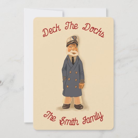 Deck The Docks Christmas Card Feestdagenkaart (Voorkant)